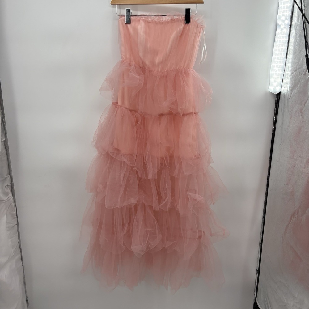 Lovers and Friends Bobbit Gown in Blush Pink Size XS Tiered Tule #6C